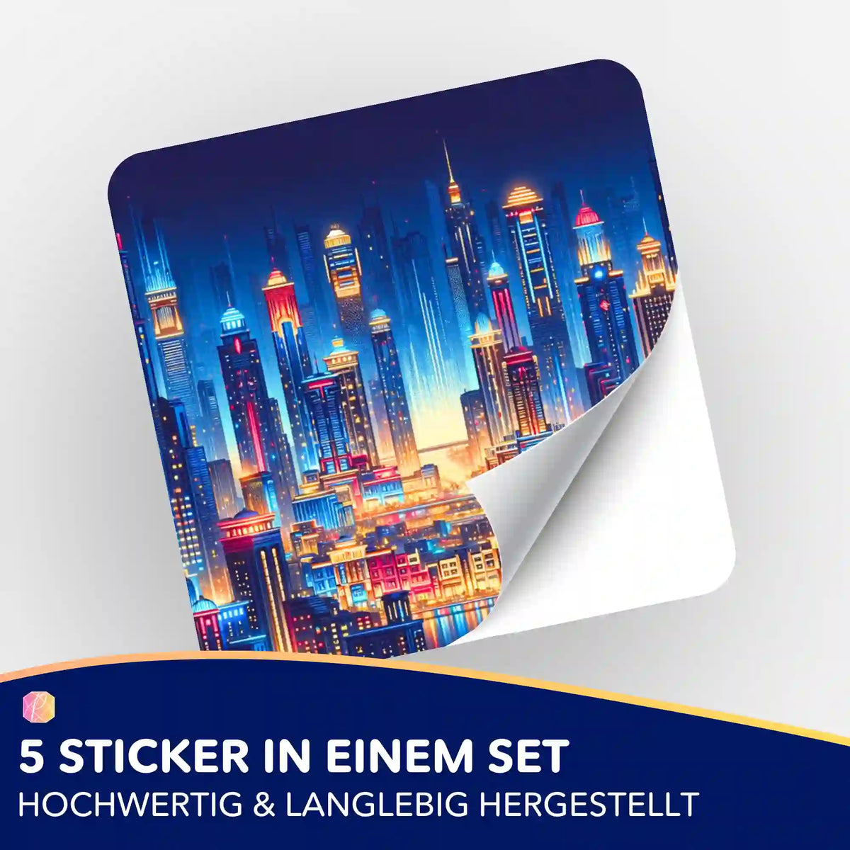 5er-Set Aufkleber Stadt der Lichter für Diamond Painting Fans und Organisation von Malen nach Zahlen Zubehör