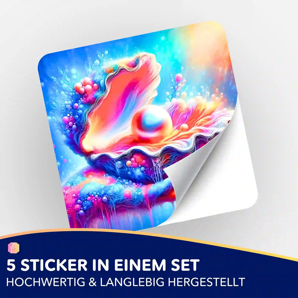 Buntes Picmondoo Aufkleber-Set Zauber des Meeres mit Muschel-Motiv für Diamond Painting Liebhaber