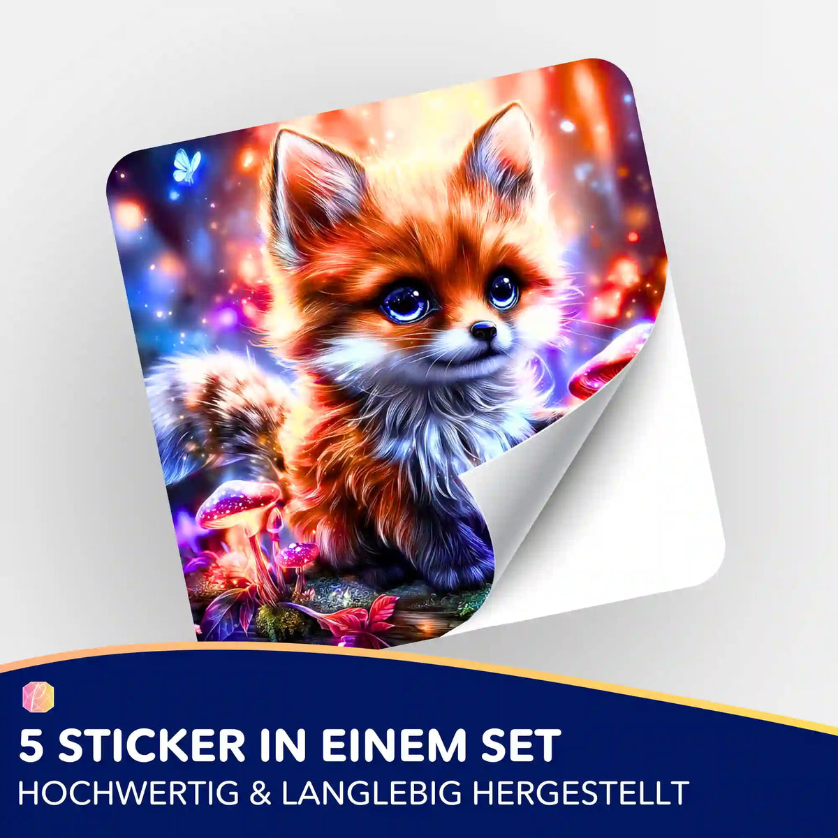 Fynni Fuchs Aufkleber-Set für Diamond Painting und DIY-Zubehör zur Organisation von Malen nach Zahlen Motiven