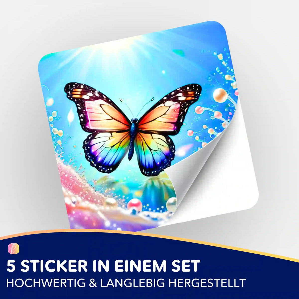 Buntes Schmetterling-Aufkleber-Set für Diamond Painting und Bastelbedarf von Picmondoo