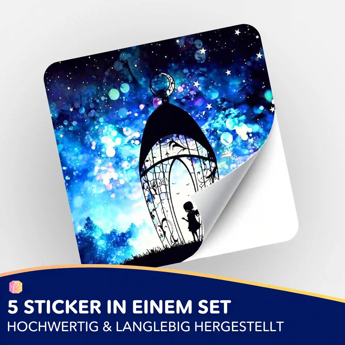 Picmondoo Aufkleber-Set mit Motiv Engel der vielen Lichter als Zubehör für Diamond Painting und Bastelbedarf