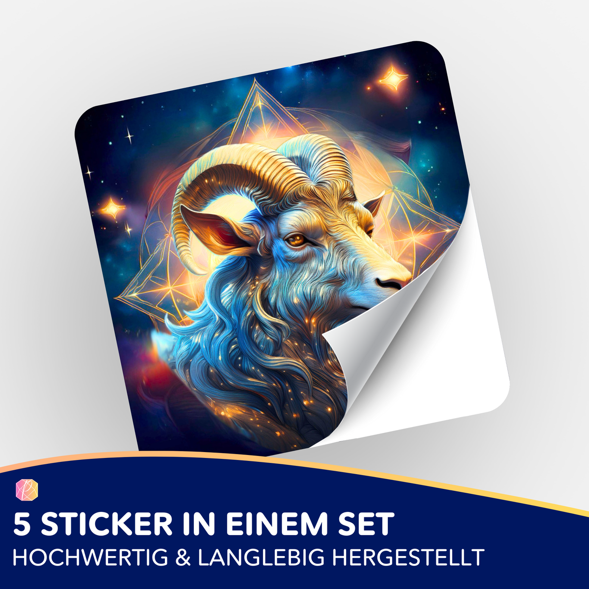 5er-Set Sticker Sternzeichen Steinbock für Diamond Painting Zubehör zur Organisation deiner Bastelprojekte