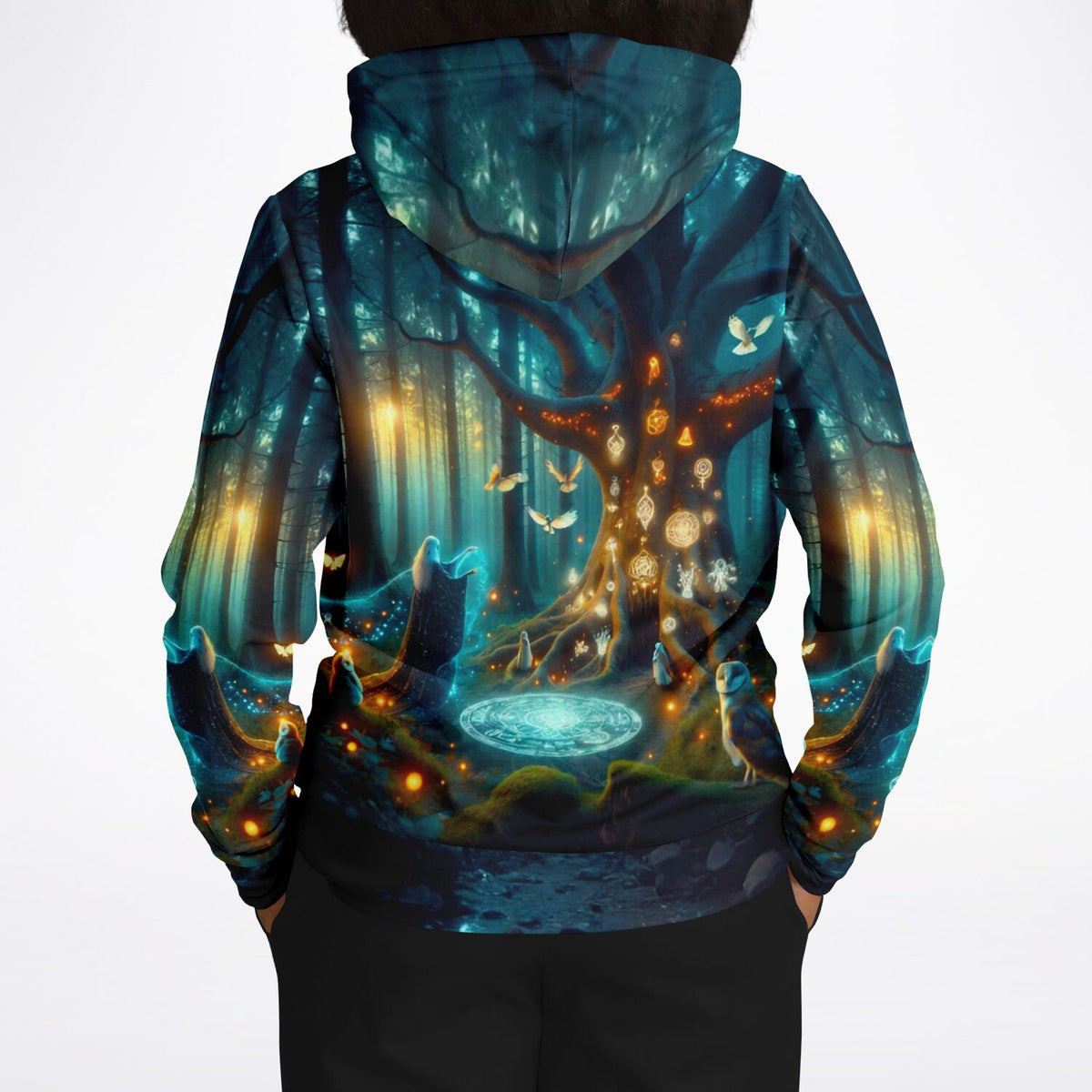 Dreamer Hoodie Hexennacht mit magischem Waldmotiv im Stil unserer Diamond Painting und Malen nach Zahlen Kunstwerke
