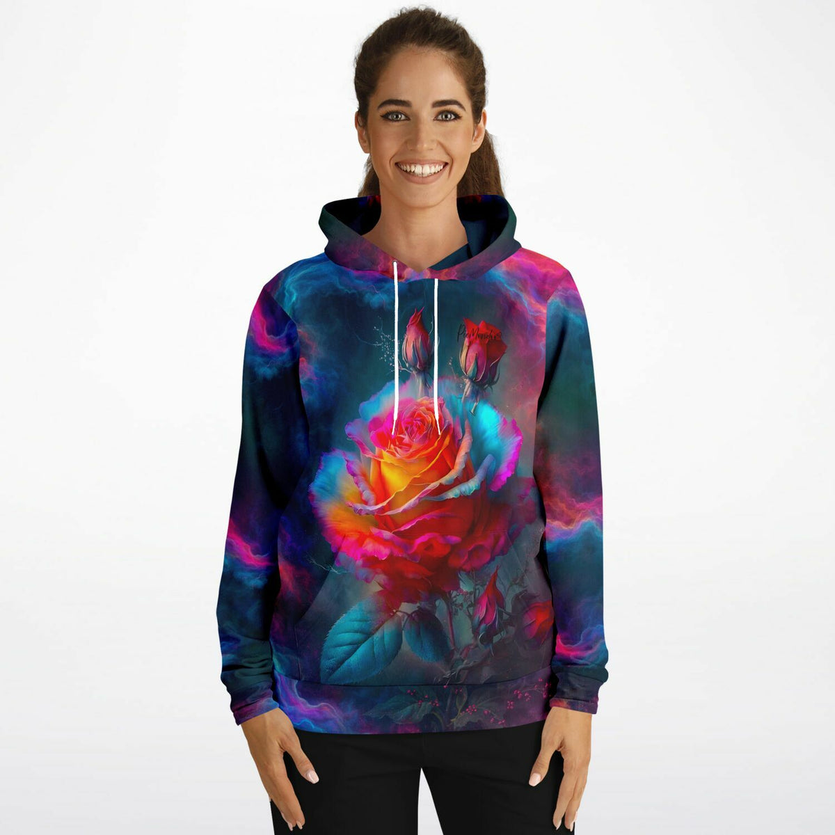Dreamer Hoodie mit farbenfrohem Rosen-Print im Stil unserer beliebten Diamond Painting und Malen nach Zahlen Motive