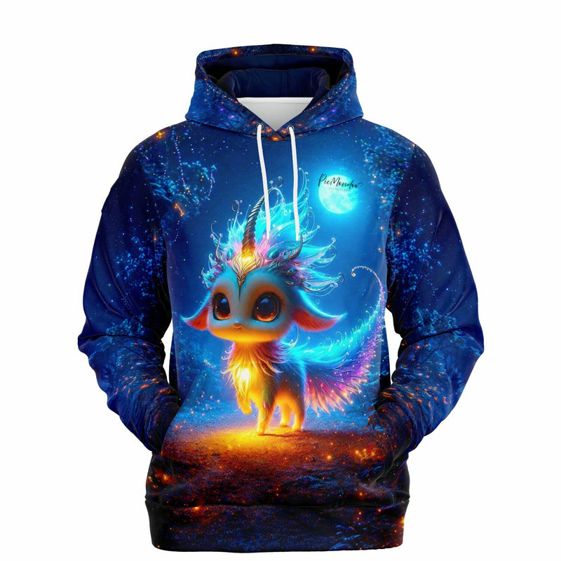 Dreamer Hoodie Mondscheintanz mit magischem Einhorn-Wesen, ideal für Fans von Diamond Painting und Malen nach Zahlen
