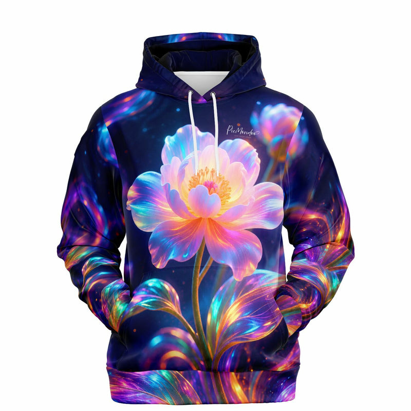 Dreamer Hoodie Inneres Leuchten mit leuchtendem Blumen-Motiv in strahlenden Farben passend zu Diamond Painting Designs