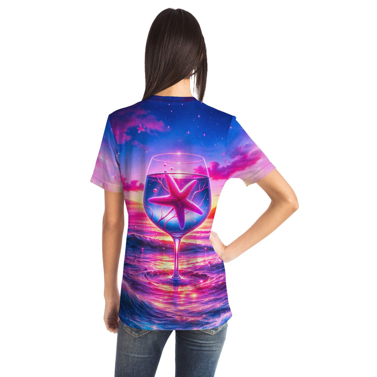 Dreamer T-Shirt Seesternzauber mit buntem Meeres-Motiv, perfekt für Fans von Diamond Painting und kreativen Lifestyle-Looks.