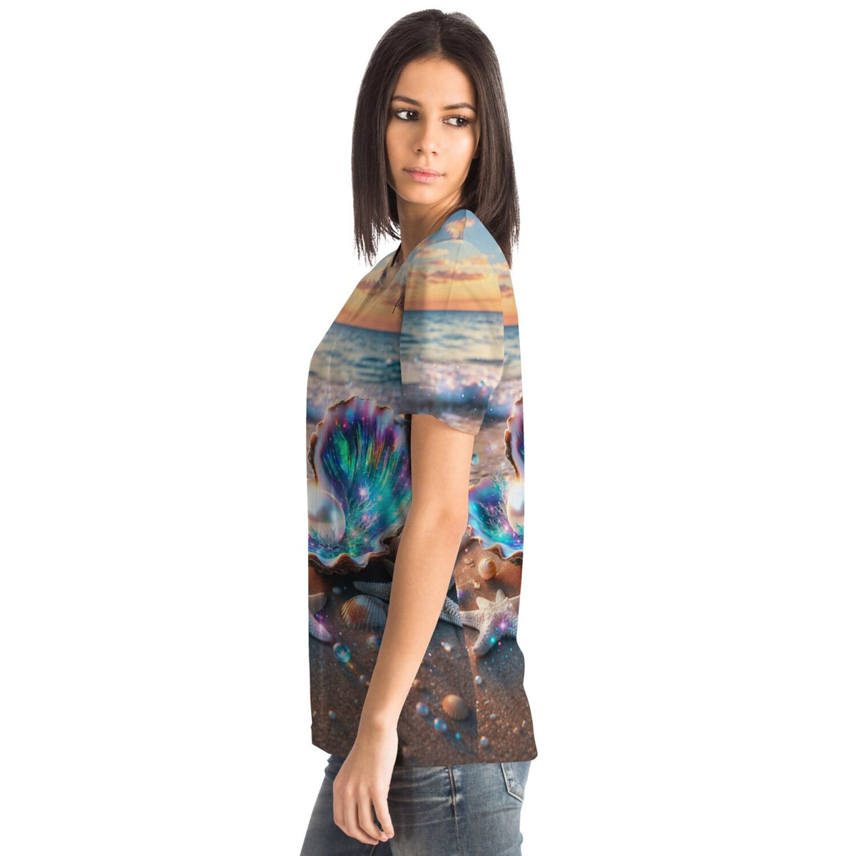 Dreamer T-Shirt Innerer Schatz mit Muschel Motiv, ähnlich bezaubernd wie ein Diamond Painting oder Malen nach Zahlen Design