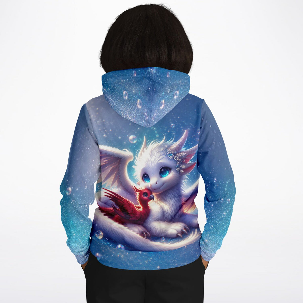 Dreamer Hoodie mit Astra & Fira Fantasy-Motiv, inspiriert von Diamond Painting Ästhetik und leuchtendem Sternenhimmel.