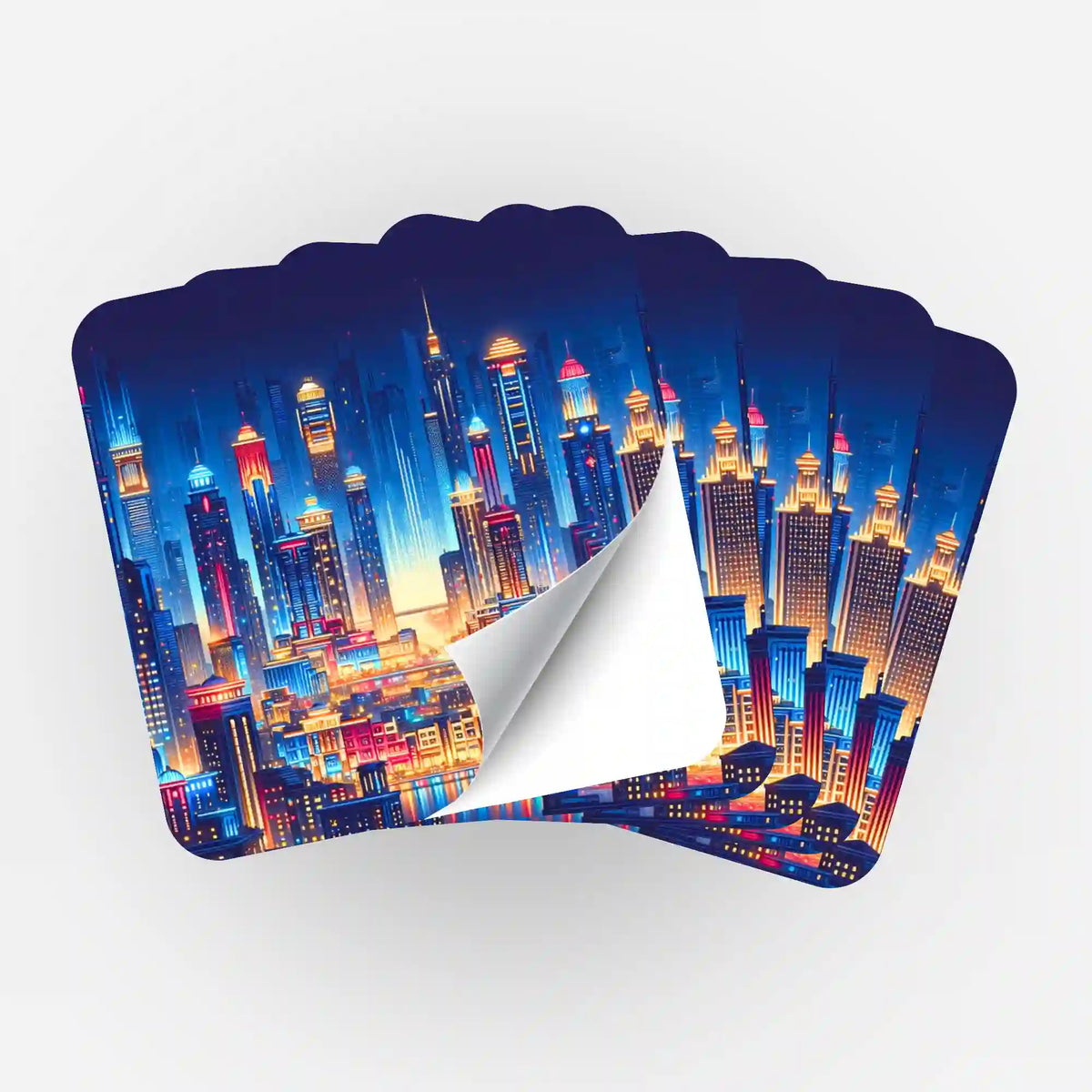 5er-Set Aufkleber Stadt der Lichter für Diamond Painting Fans als dekorative Ergänzung zur Organisation