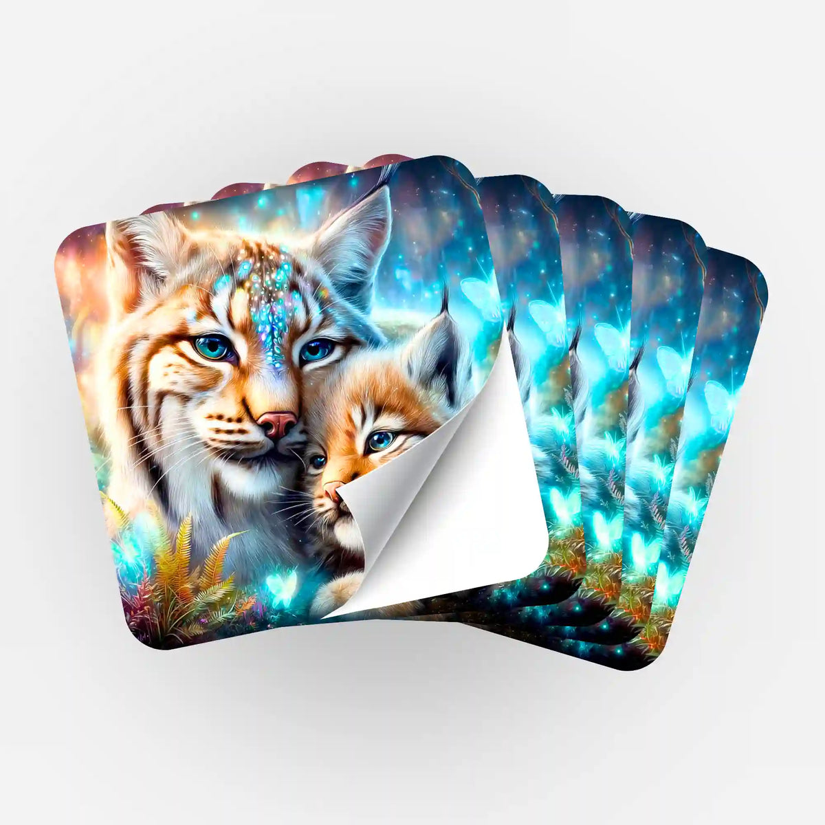 5er-Set Aufkleber Ich halte dich mit Luchs-Motiv für Diamond Painting Zubehör und Bastelliebhaber