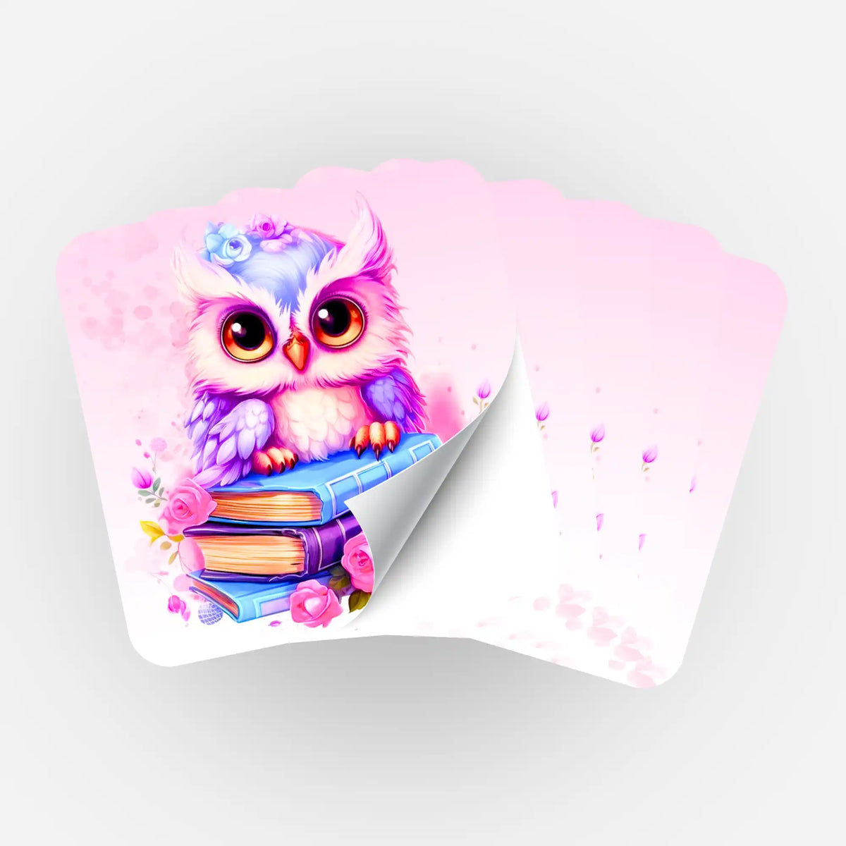 5-er Sticker Set Büchereule für Diamond Painting Zubehör und Organisation von Malen nach Zahlen Sets