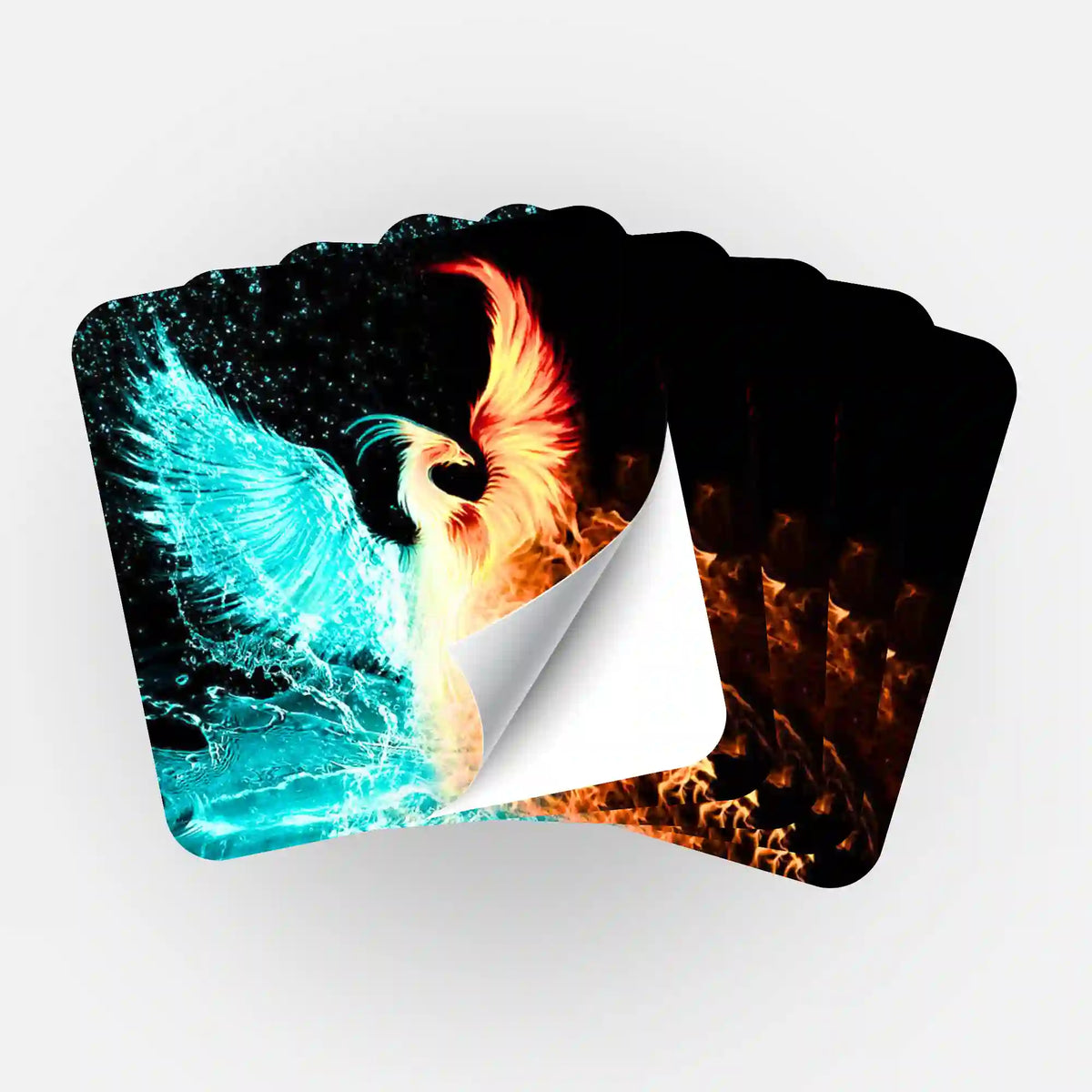 Picmondoo 5er-Set Aufkleber Phönix der Elemente passend für Diamond Painting Zubehör und Bastelprojekte