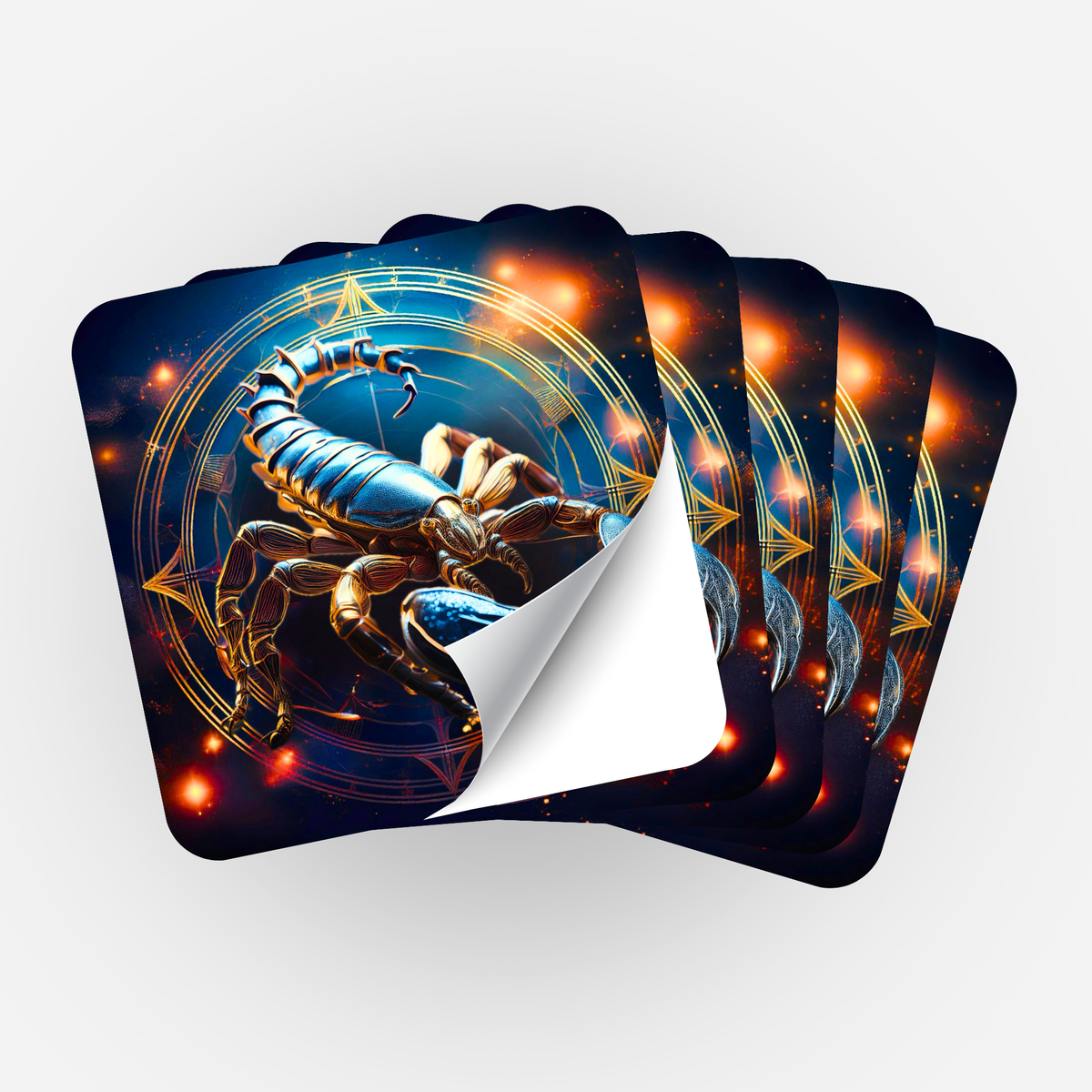 Picmondoo 5er-Set Sticker mit Skorpion-Motiv, passend zum Diamond Painting für eine organisierte Bastelaufbewahrung.