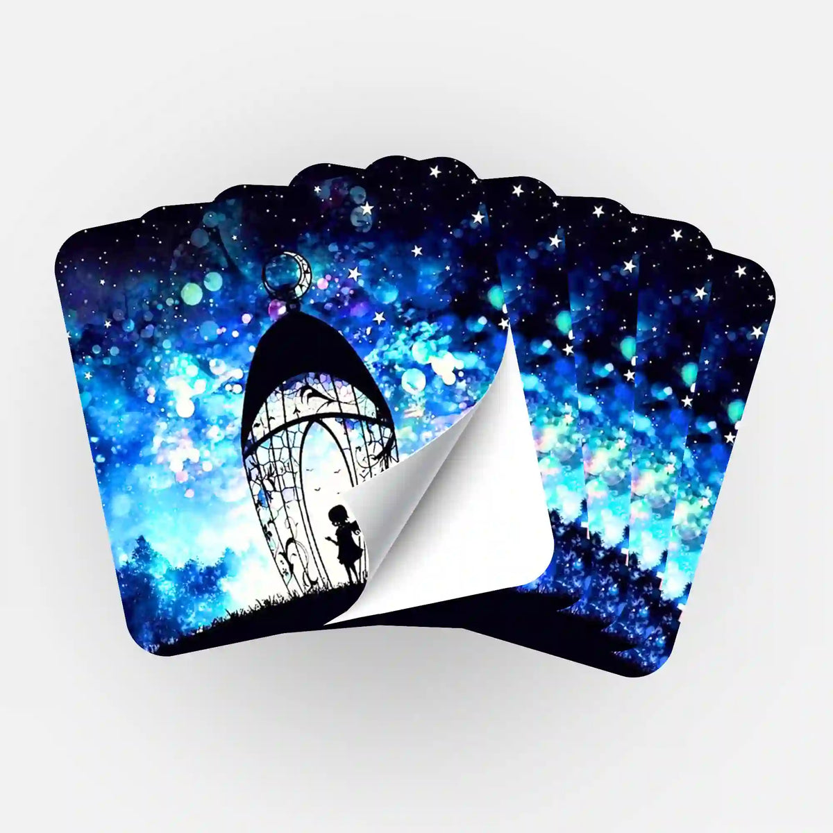 5er-Set Sticker Engel der vielen Lichter als Zubehör für Diamond Painting Organisation und kreative Bastelprojekte