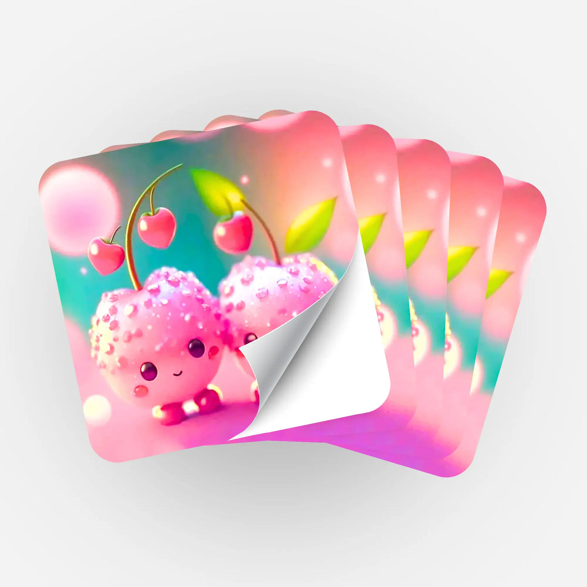 5er-Set Sticker Sweet Cherrys für Diamond Painting Zubehör zur Organisation der Steinchen und Aufbewahrung