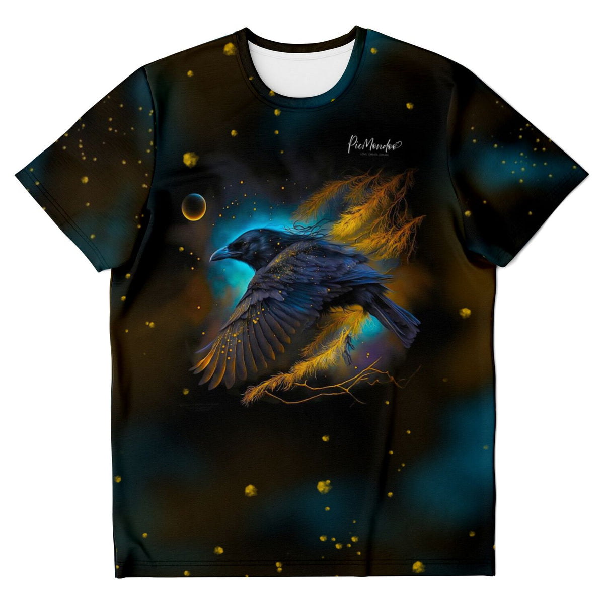 T-Shirt mit Hexenrabe Motiv im mystischen Design, passend für Fans von Diamond Painting und Malen nach Zahlen Kunst.