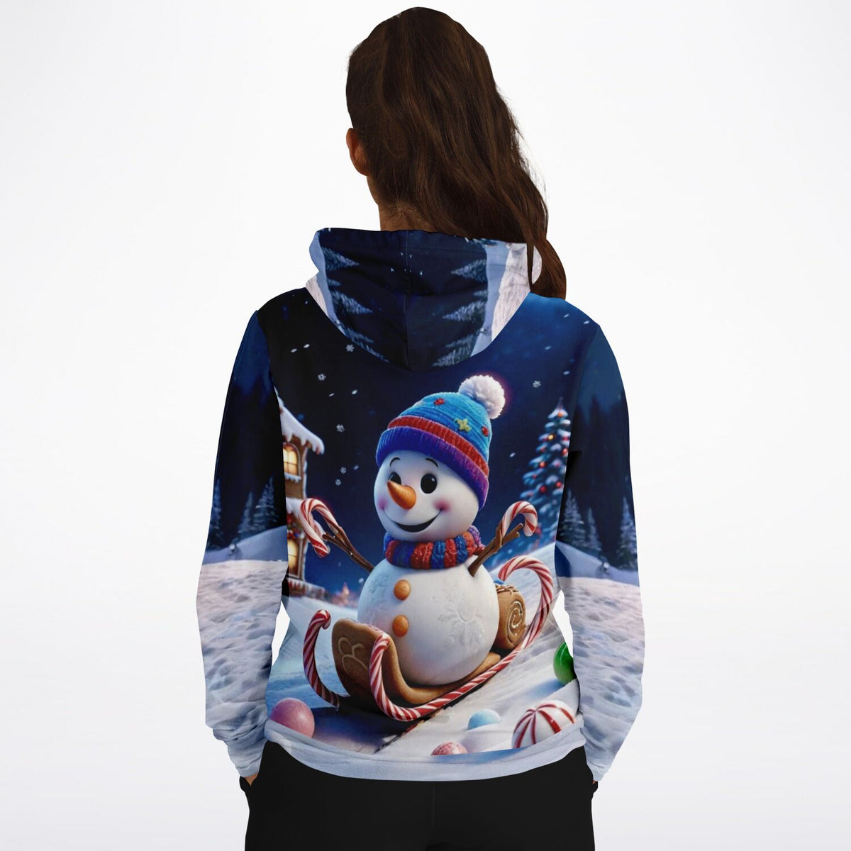 Dreamer Hoodie mit festlichem Schneemann-Motiv, perfekt für Fans von Diamond Painting und Malen nach Zahlen Designs.