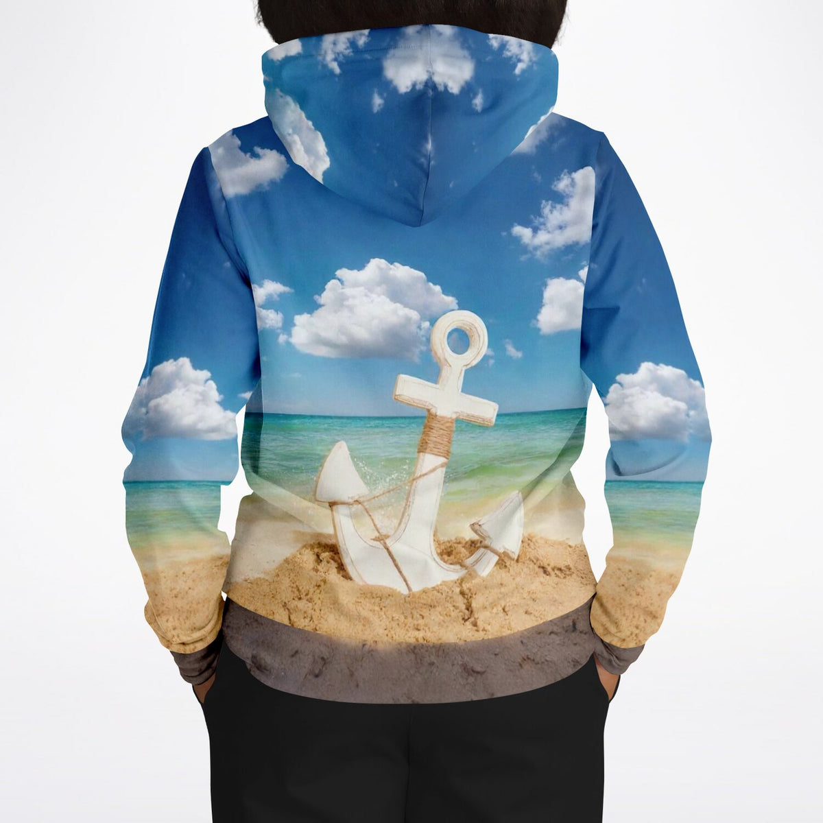 Dreamer Hoodie Anker der Hoffnung mit maritimem Strand-Motiv – perfekt für Fans von Diamond Painting und DIY-Kunst
