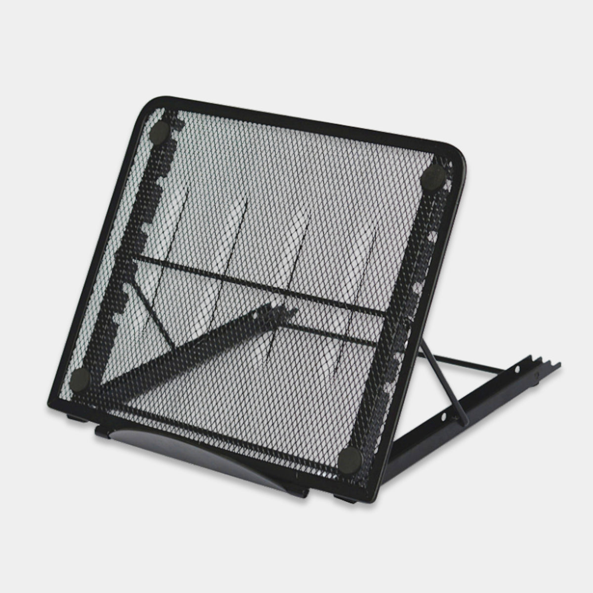 Verstellbarer, stabiler Diamond Painting Ständer aus schwarzem Metallgitter für bequemes Arbeiten an Bastelprojekten.