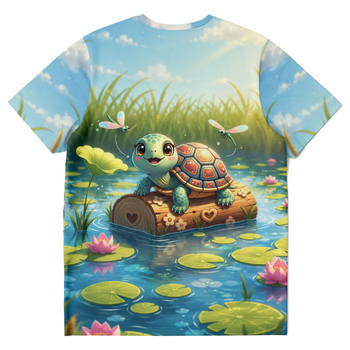 T-Shirt mit Schildkrötenmädchen Karla Motiv, inspiriert von Diamond Painting und Malen nach Zahlen Designs