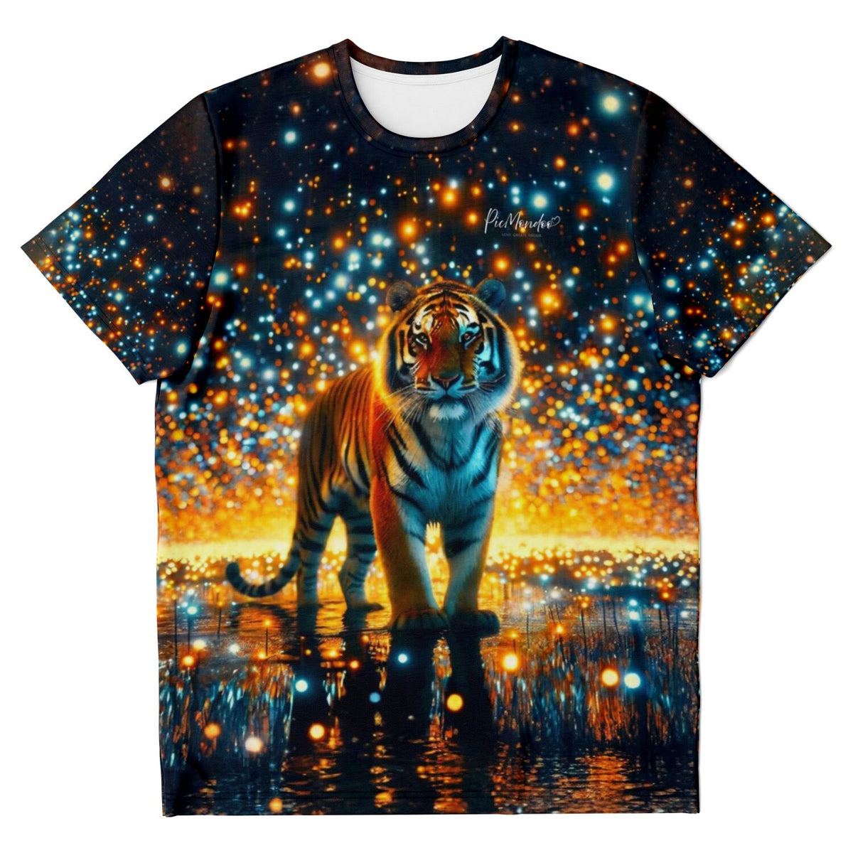 Dreamer T-Shirt Sternenwächter mit Tiger-Motiv im Stil von Diamond Painting und Malen nach Zahlen Kunstwerken