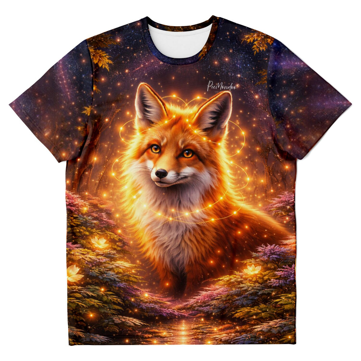 T-Shirt mit verträumtem Fuchs-Motiv, perfekt für Fans von Malen nach Zahlen und Diamond Painting Kunstwerken.