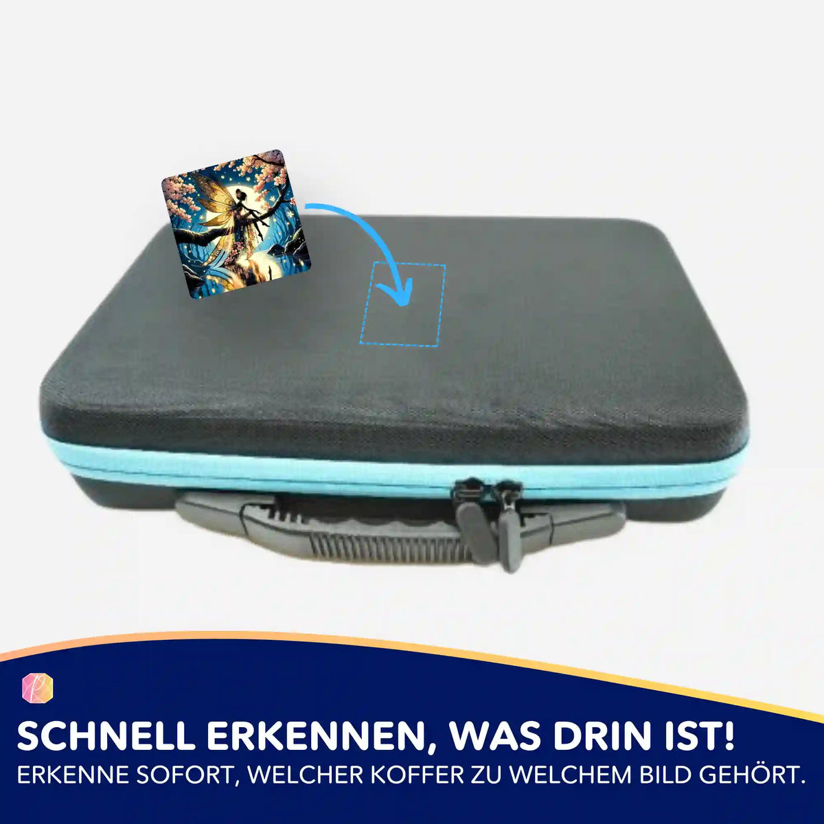 Mondscheinfee Aufkleber Set zur Organisation von Diamond Painting Koffer für mehr Ordnung beim Basteln