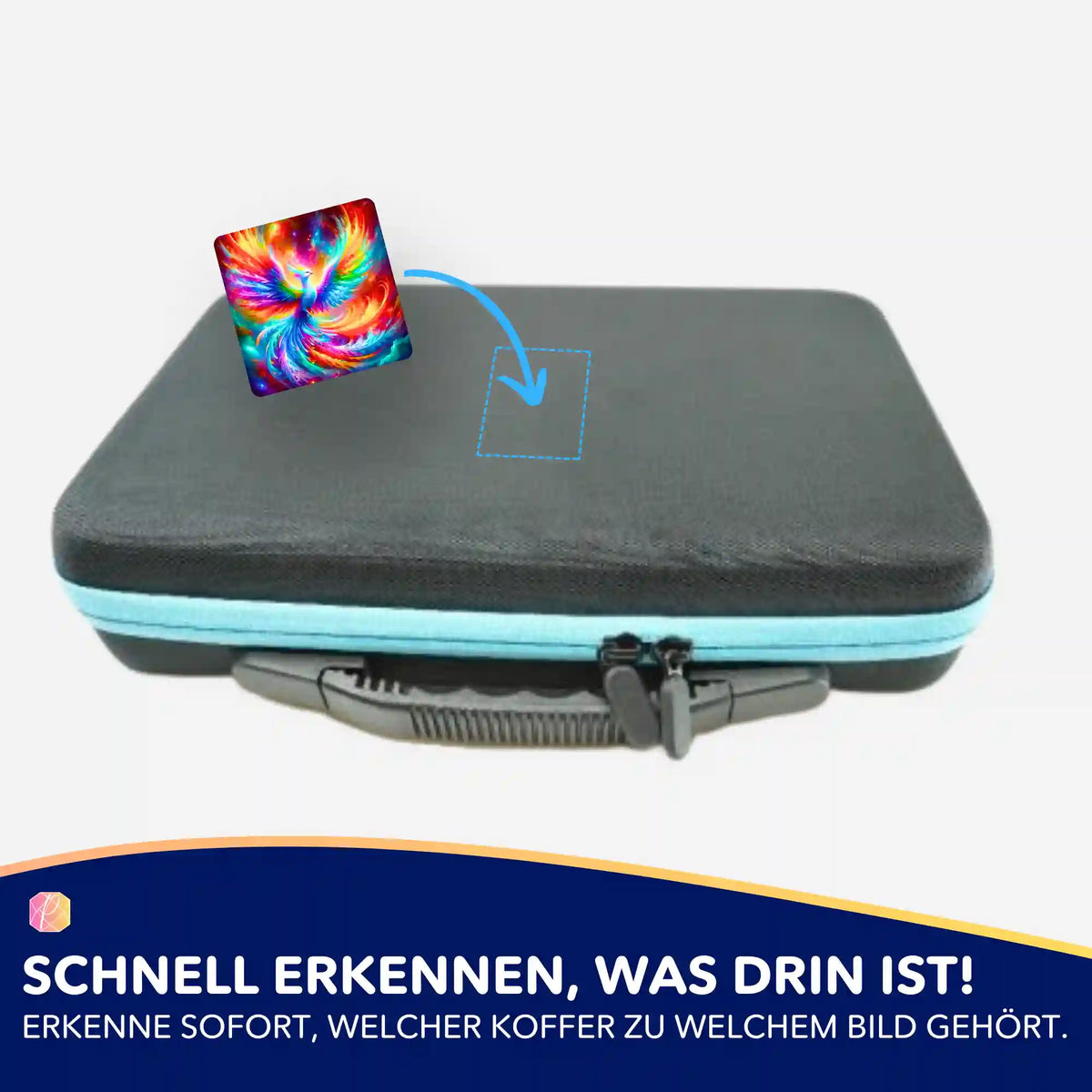 Phönix Aufkleber für Diamond Painting Koffer zur Organisation deines Zubehörs von Picmondoo