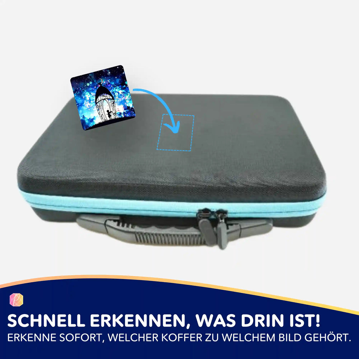 Picmondoo Diamond Painting Aufkleber Engel der vielen Lichter zur Organisation von Zubehörkoffern