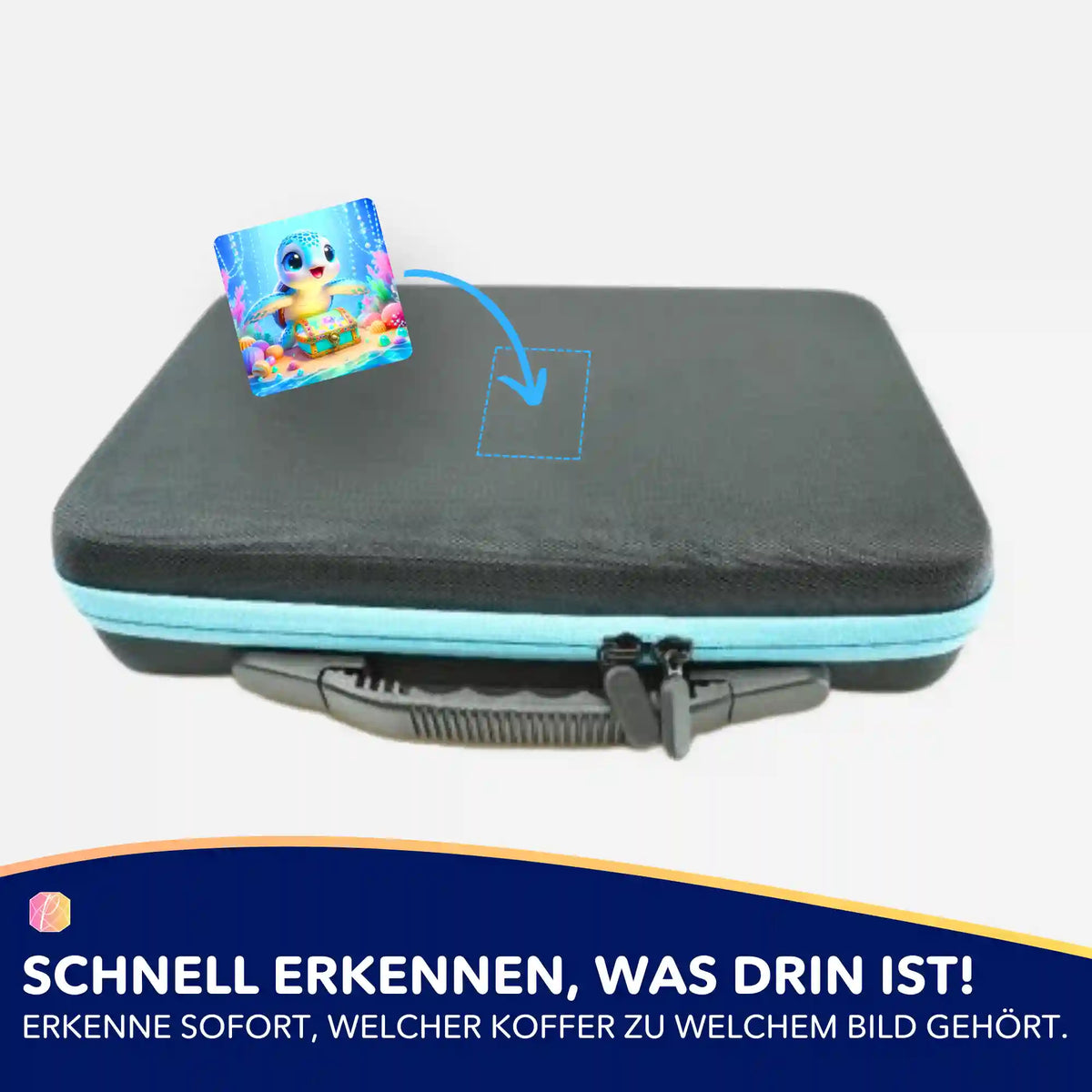 Picmondoo Sticker Kleiner Schatzwächter zur Organisation deines Diamond Painting Zubehörkoffers