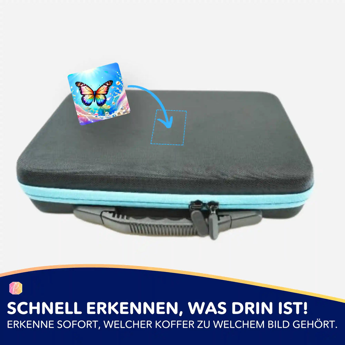 Picmondoo Diamond Painting Aufkleber zur Beschriftung von Zubehör-Koffern für mehr Ordnung bei deinem DIY-Hobby