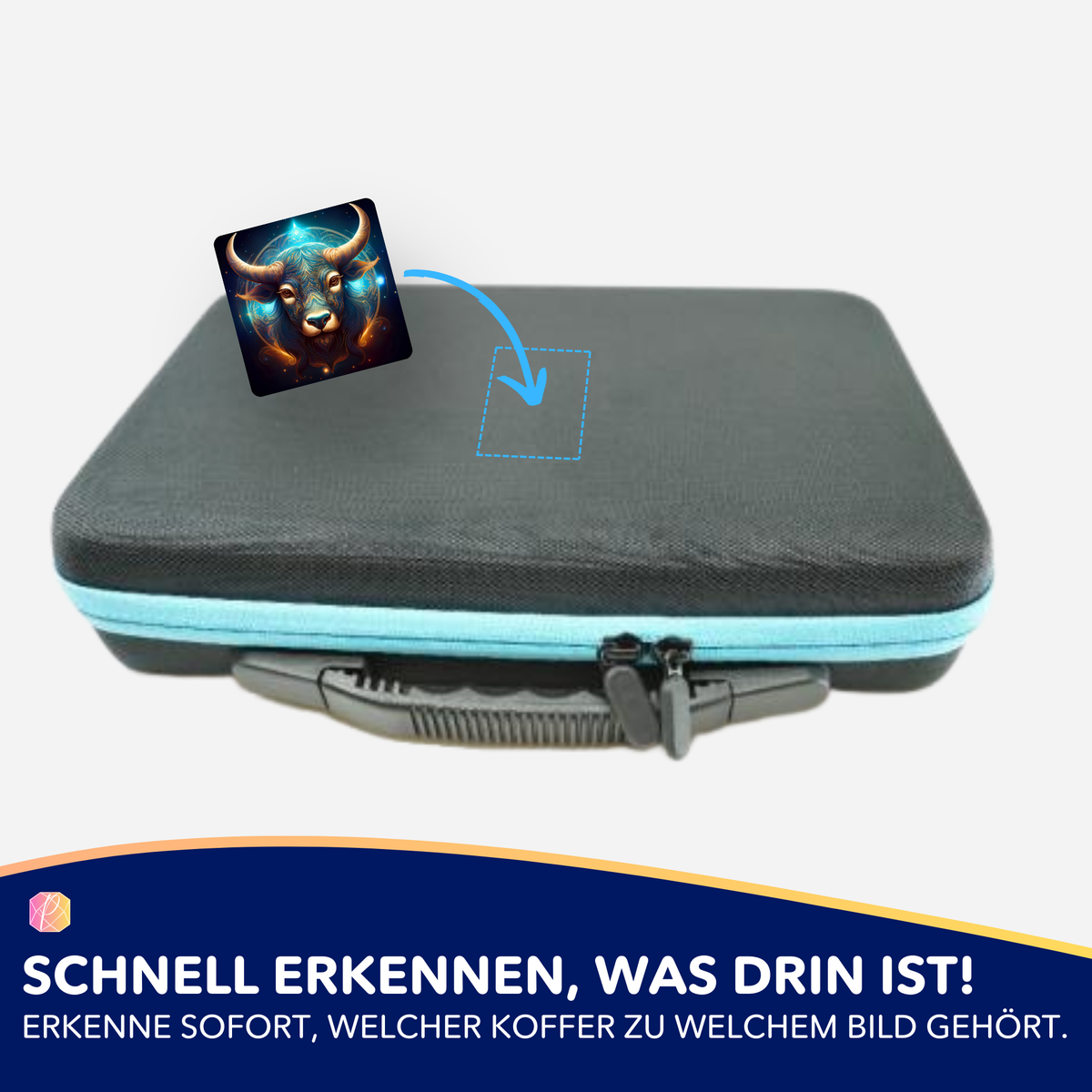 Picmondoo Sticker-Set Sternzeichen Stier für Diamond Painting Aufbewahrungskoffer zur einfachen Organisation von Motiven