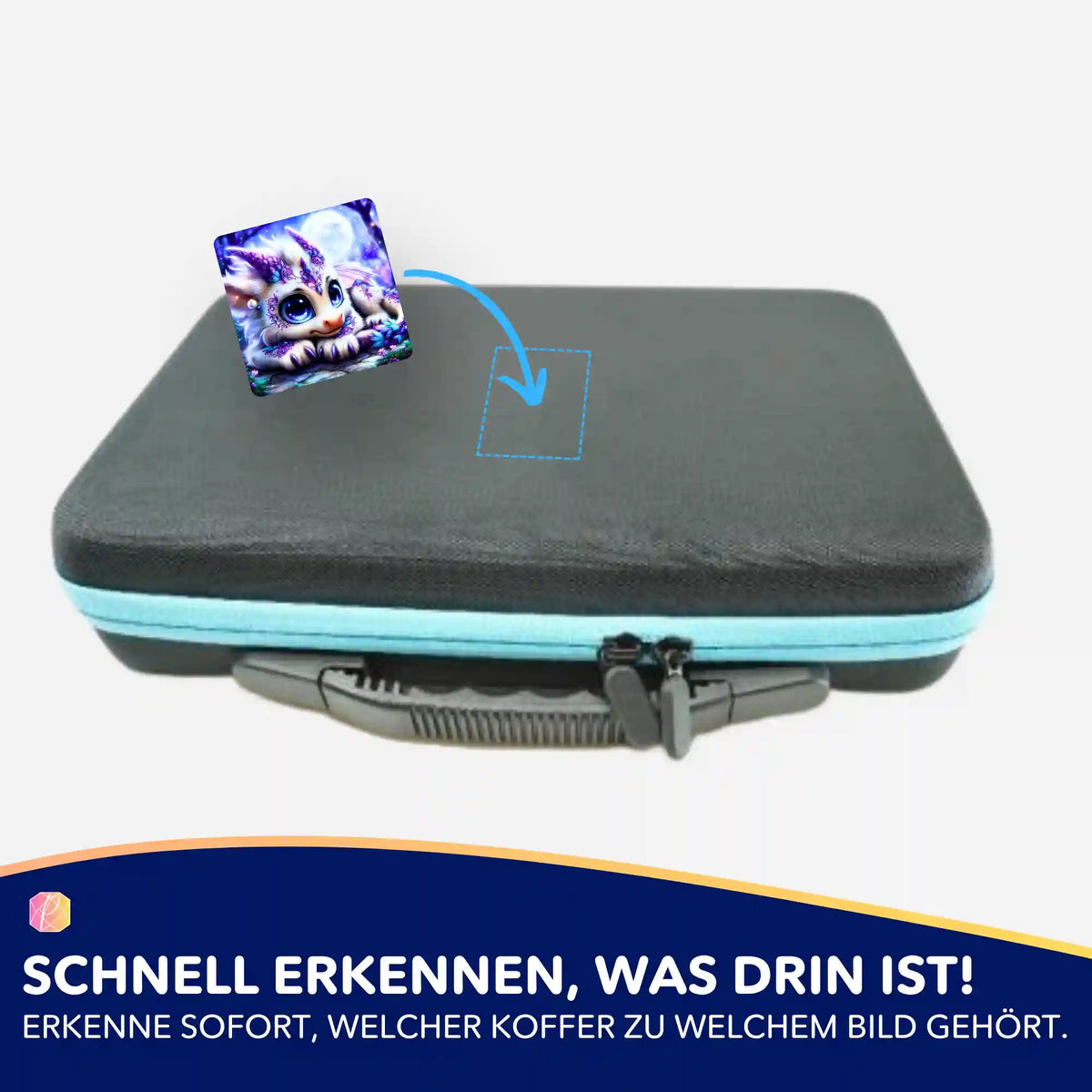 Lunaris Aufkleber für Diamond Painting Koffer zur Organisation von Diamanten Painting Zubehör und Bastelsets