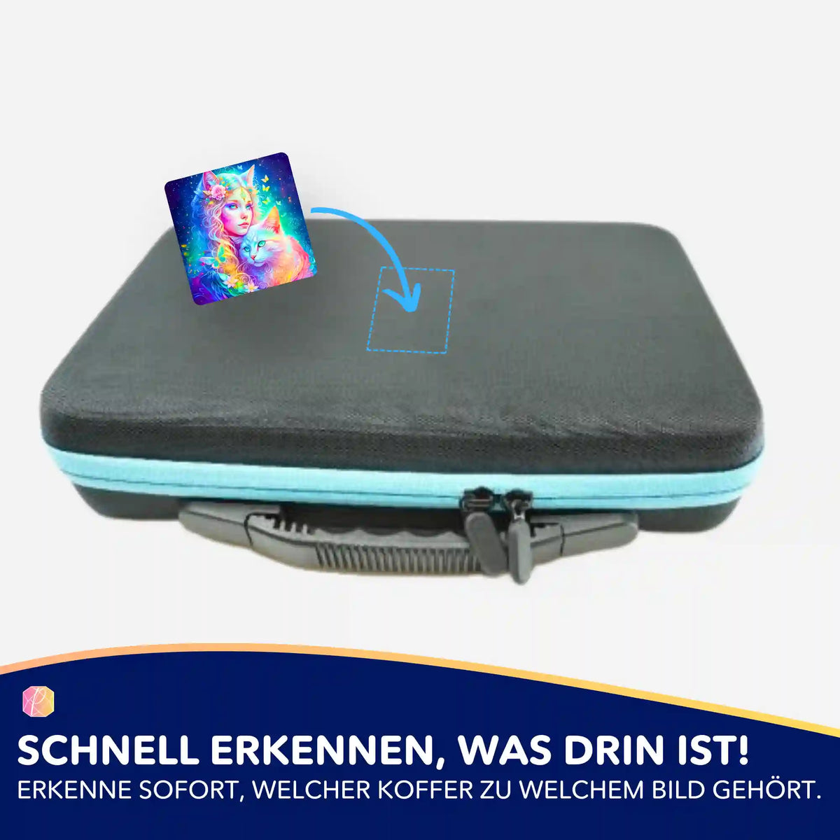 Katzenelfe Sticker zum Organisieren von Diamond Painting Koffern und Zubehör für dein nächstes Kunstprojekt