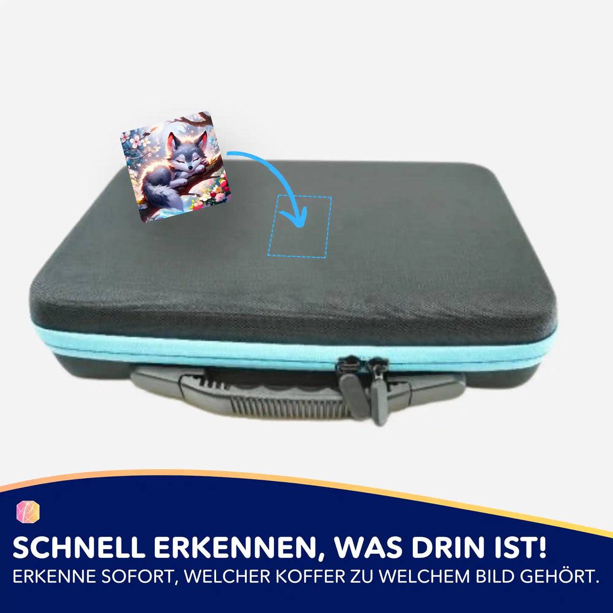 Diamond Painting Aufkleber Yukis Frühling zur Kennzeichnung von Zubehör-Koffern für kreative Bastelsets