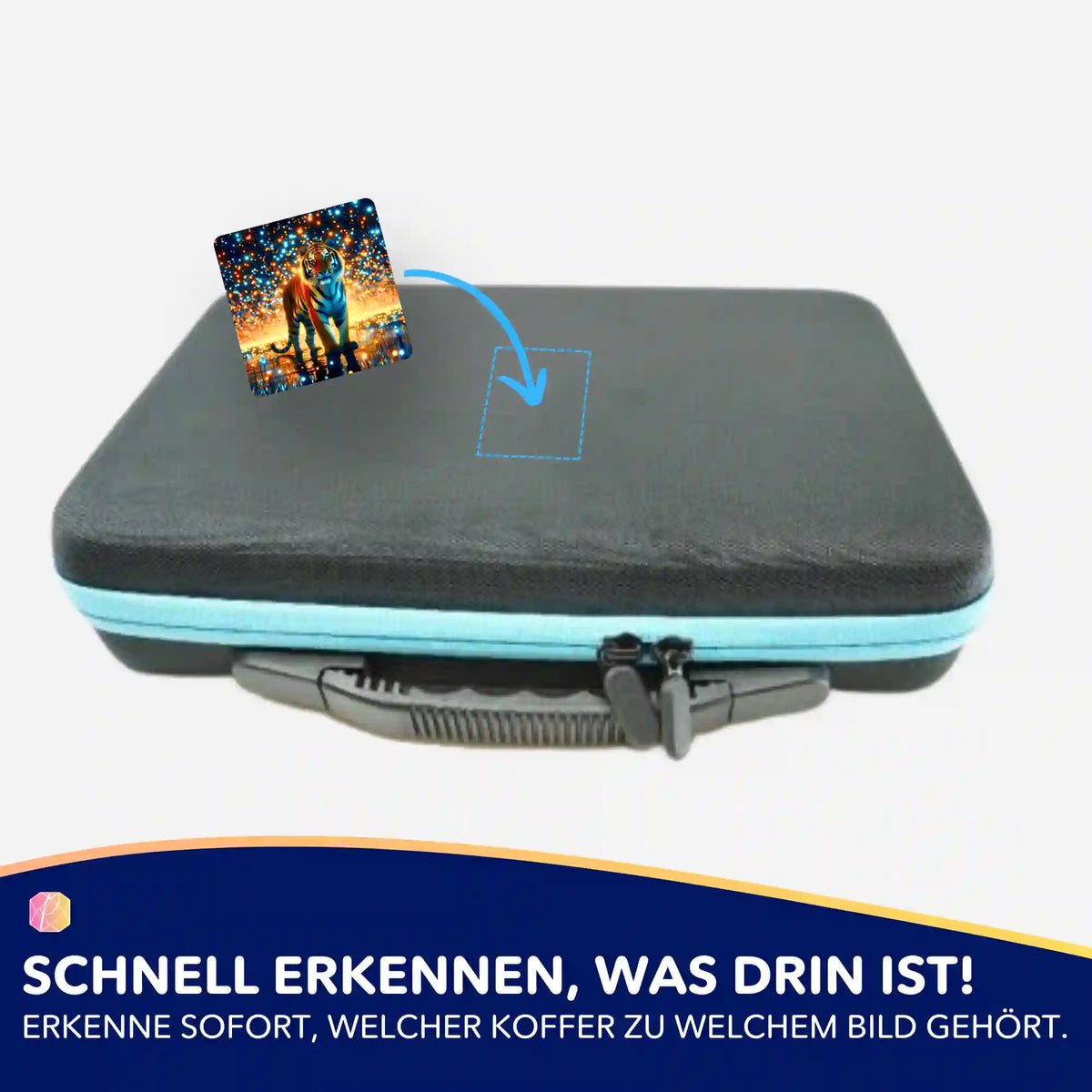 5er-Set Sticker für Diamond Painting Koffer zur Organisation der Hobby-Ausstattung und schnellen Identifikation der Motive