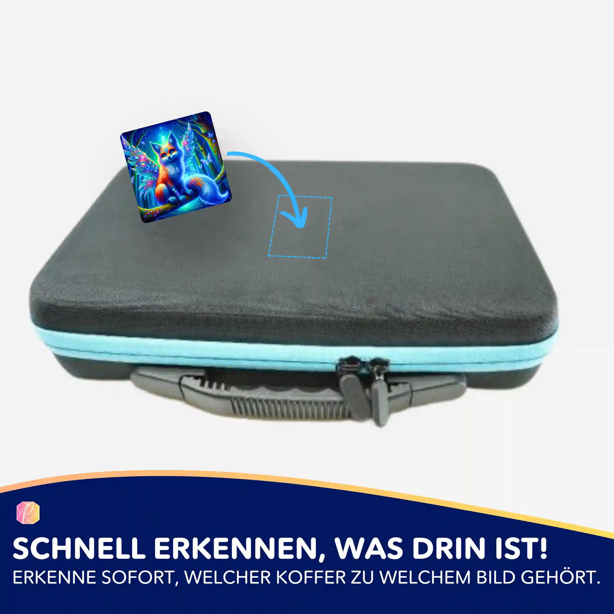 Fairy Fox Aufkleber zur Organisation von Diamond Painting Koffern und Zubehör für malbegeisterte Heimwerker