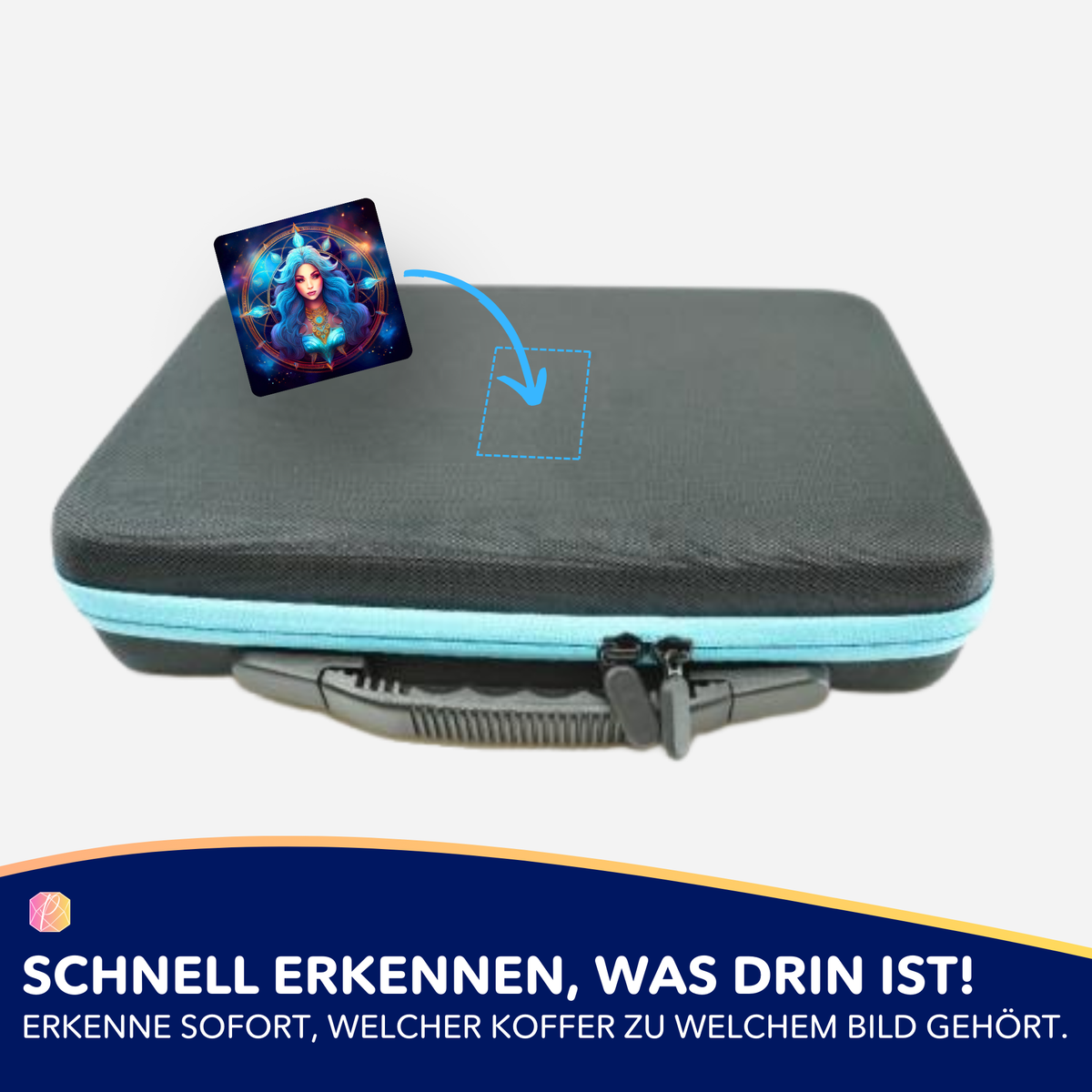 Picmondoo Sticker zur Organisation von Diamond Painting Zubehör und Aufbewahrungskoffer für Diamanten Painting