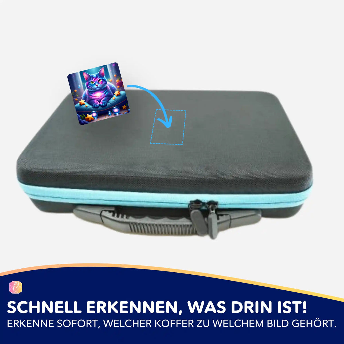 Picmondoo Diamond Painting Aufkleber Wächterin Andromeda zur Organisation von Zubehörkoffern für Diamanten Painting