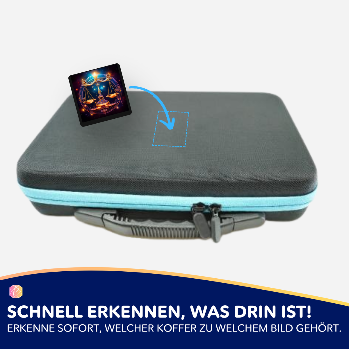 Picmondoo Sternzeichen-Aufkleber Waage für Diamond Painting Koffer zur Organisation kreativer Bastelsets