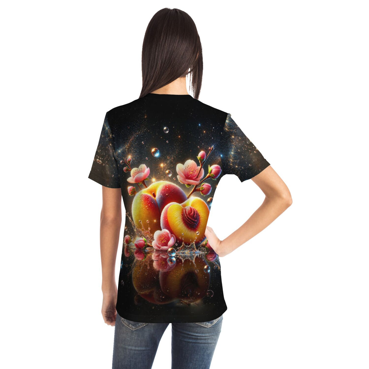 Dreamer T-Shirt mit Pfirsich-Motiv, inspiriert durch Diamond Painting und Malen nach Zahlen Ästhetik