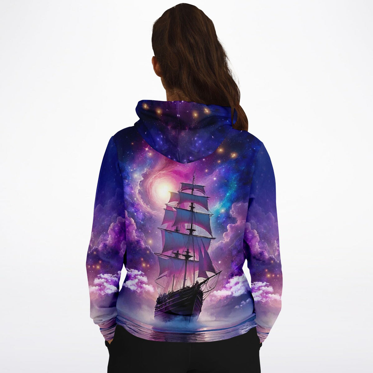 Hoodie mit Starlight Ocean Motiv – ideal für Fans von Diamond Painting und Malen nach Zahlen mit galaktischen Designs.