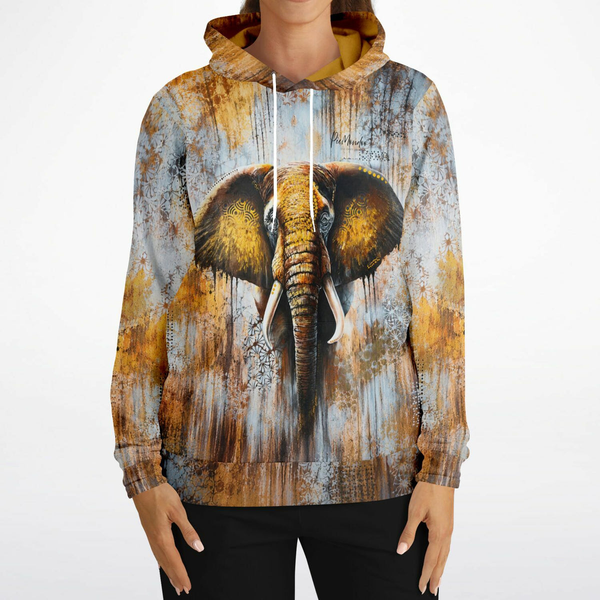 Dreamer Hoodie Erbe der Erinnerung mit künstlerischem Elefanten-Motiv, inspiriert von Diamond Painting Designs