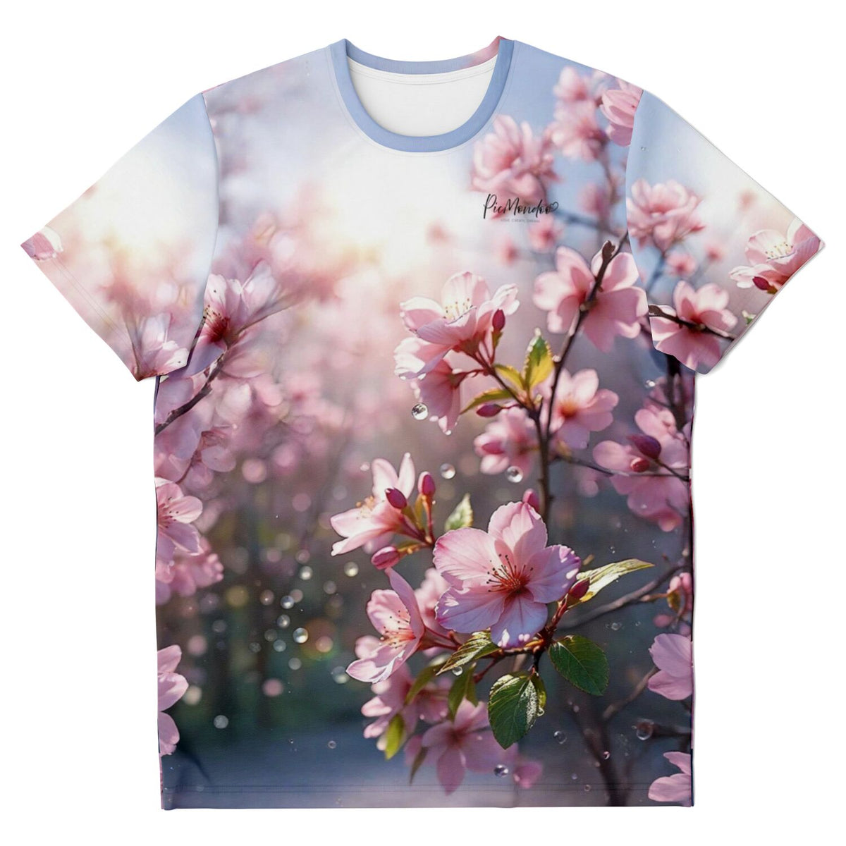 T-Shirt mit Kirschblüten-Print für Fans von Diamond Painting und Malen nach Zahlen Motiven