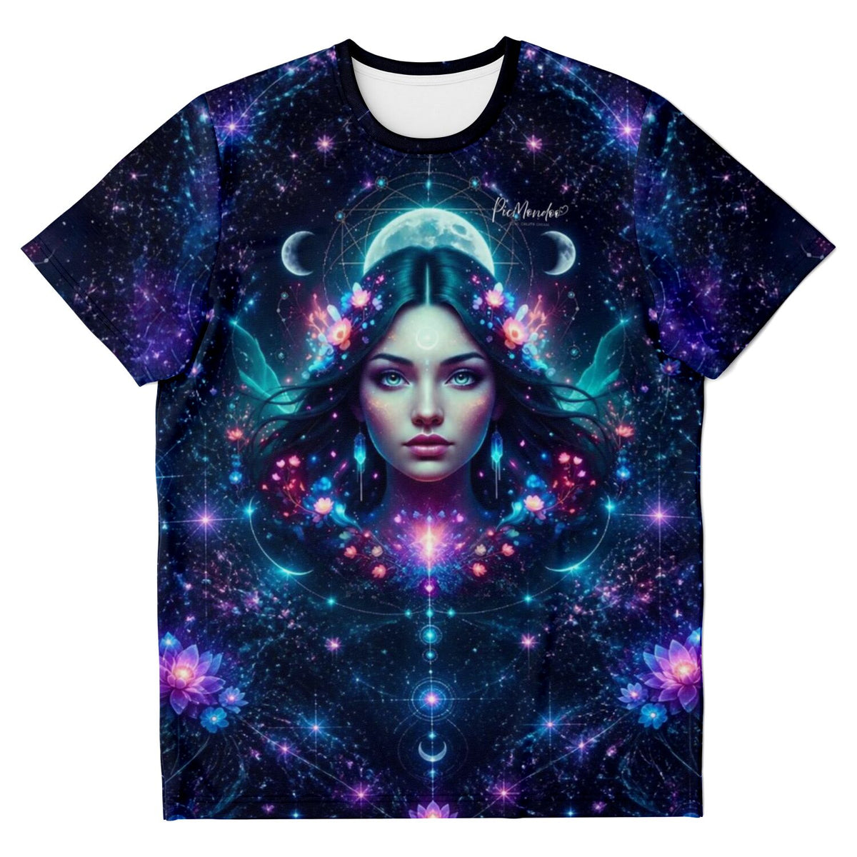 Dreamer T-Shirt Mondprinzessin mit magischem Weltraumdesign, ideal für Fans von Diamond Painting und Malen nach Zahlen