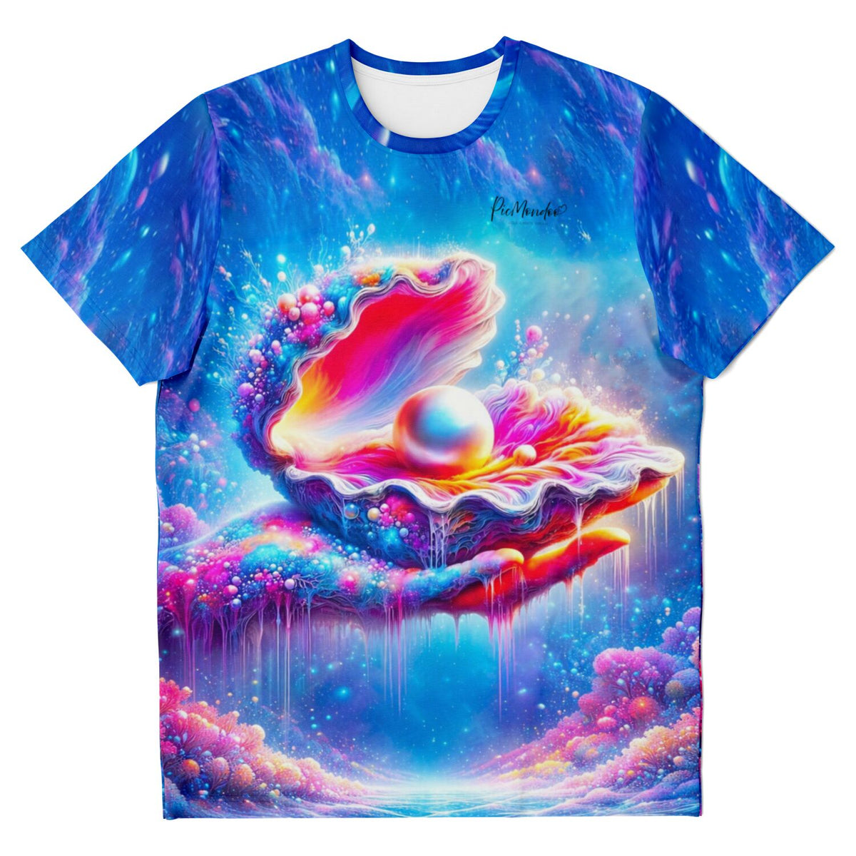 T-Shirt Dreamer Zauber des Meeres mit farbenprächtiger Muschel und Perle im Stil beliebter Diamond Painting Motive