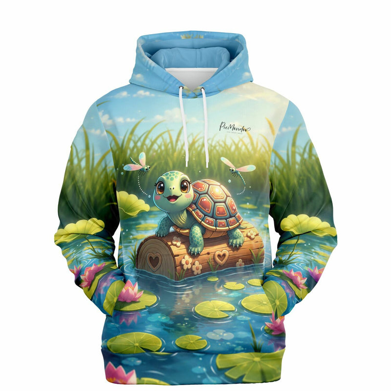 Dreamer Hoodie mit niedlichem Schildkrötenmädchen Karla Motiv im Stil unserer beliebten Diamond Painting Kunstwerke