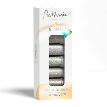 Picmondoo AB-Special Diamond Painting Steinset mit fünf glitzernden Aurora Borealis Glitzersteinen für kreative Projekte