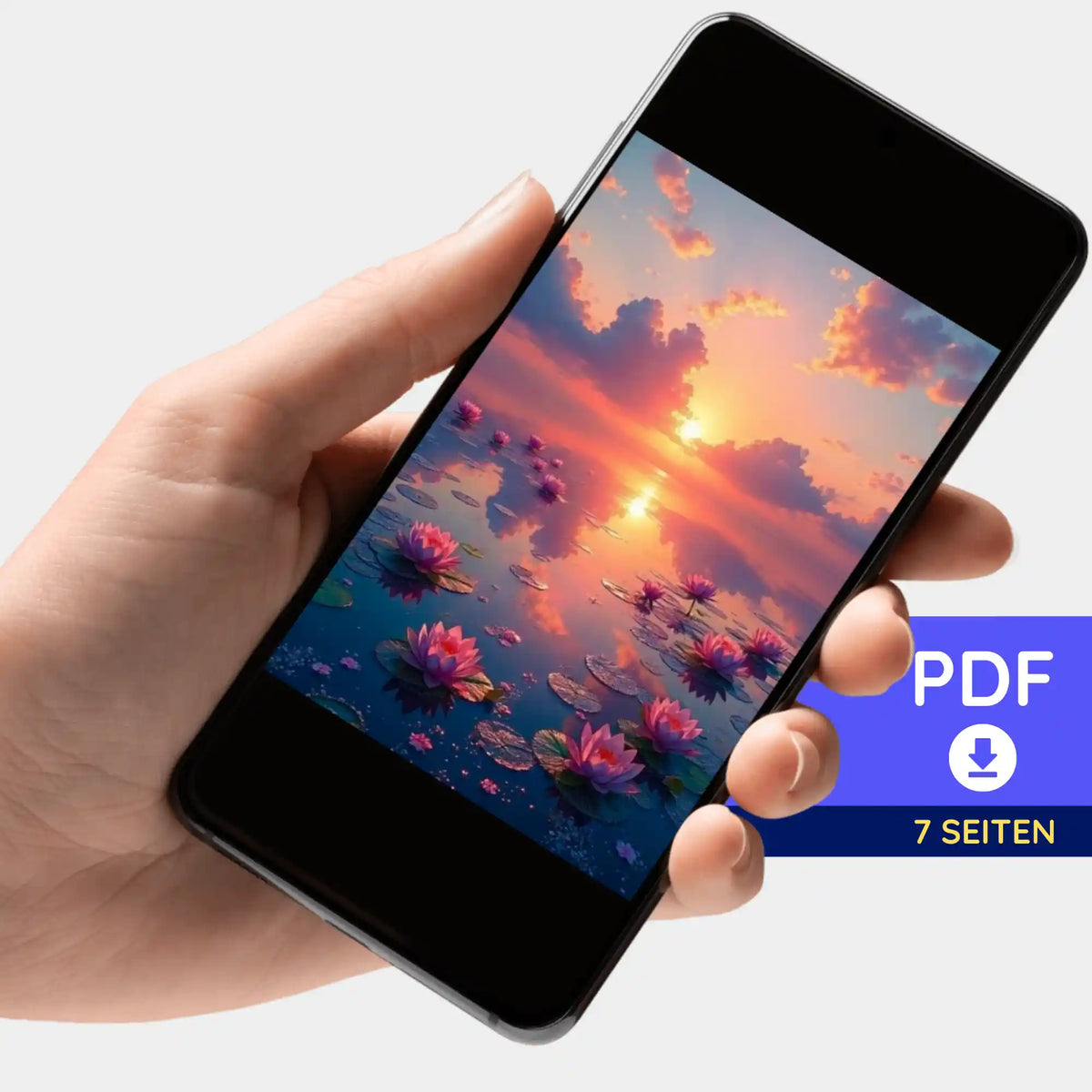 Digitale Picmondoo PDF-Bildmappe mit Motiv Abenddämmerung als Vorlage für Diamond Painting und Malen nach Zahlen